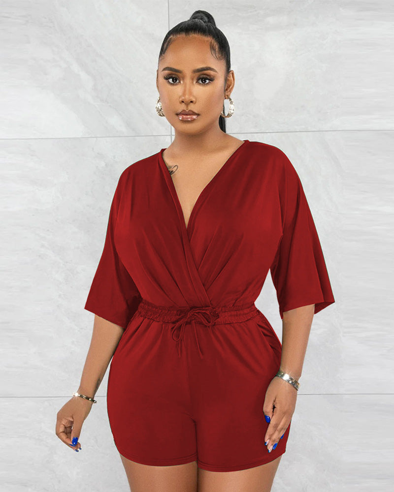 Eniyah Romper Red