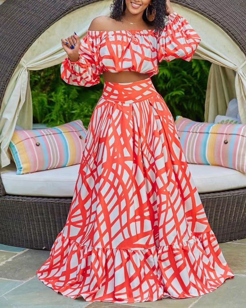 Spring Affairs Skirt Set Red