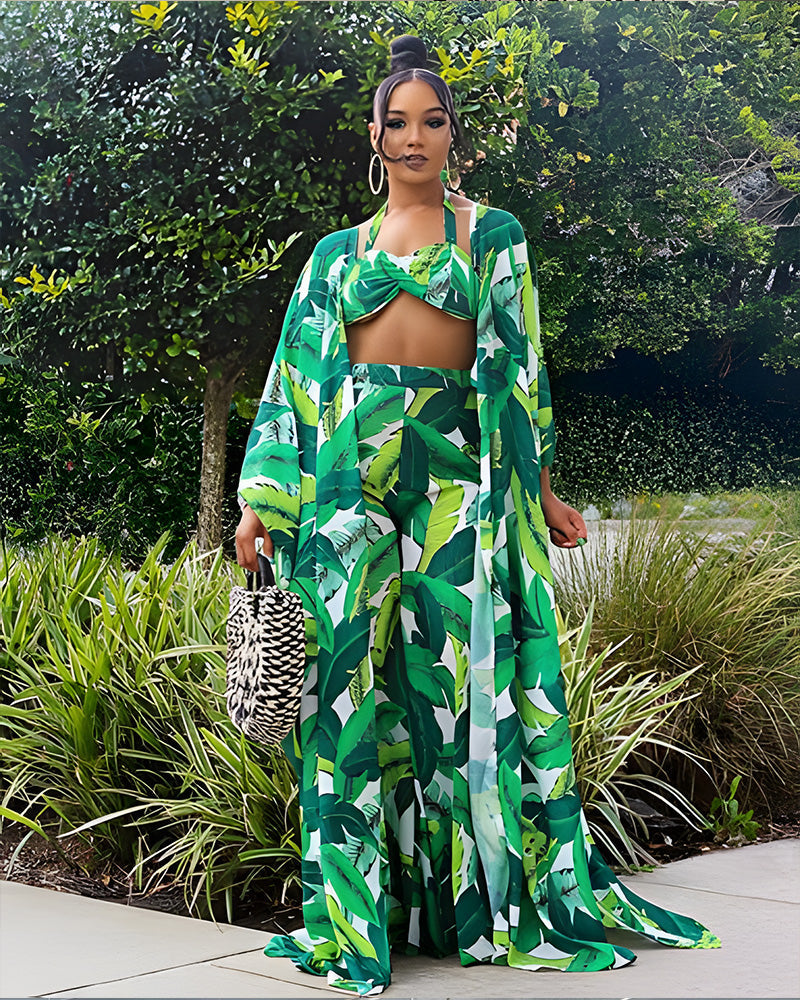4pc Nikita Pant Set Green
