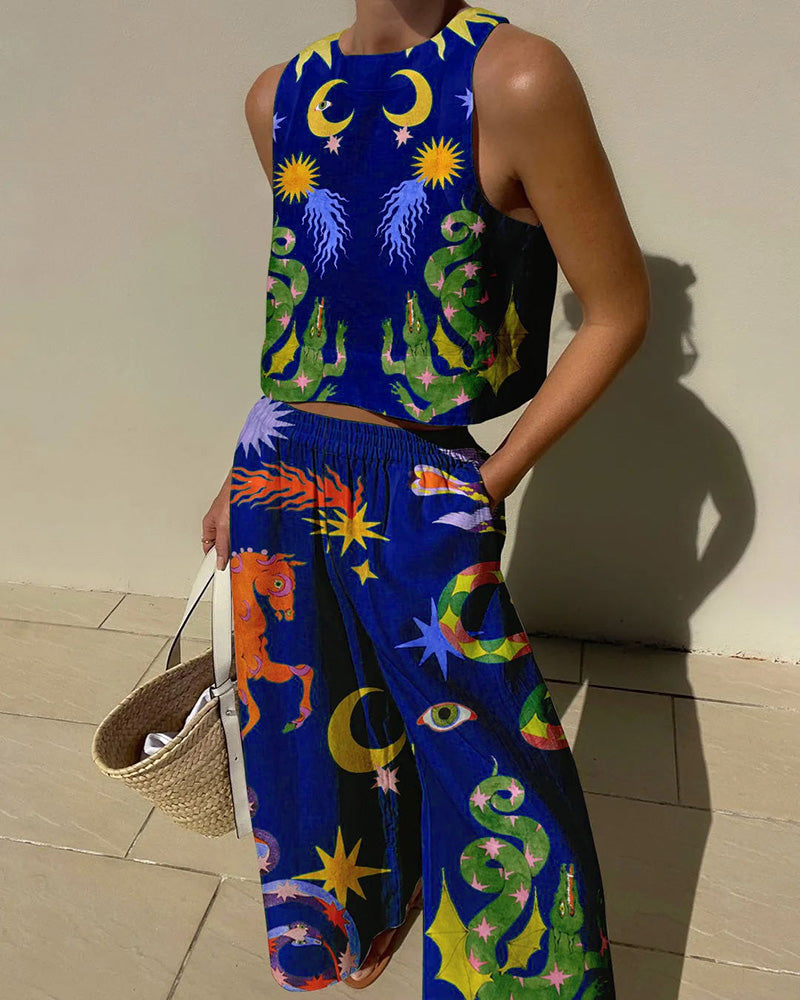 ISLAND DREAMING PANTS SET Blue