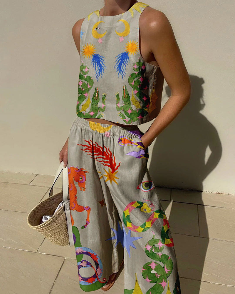 ISLAND DREAMING PANTS SET Gray