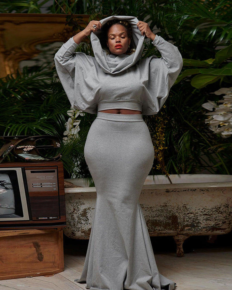 LOSE MY COOL 2PC SET GRAY