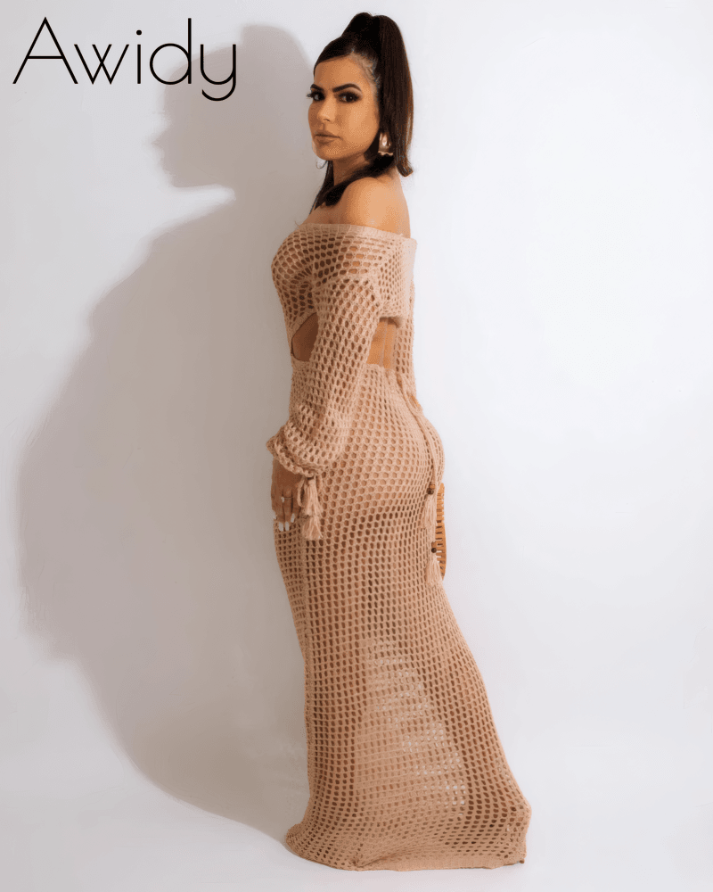Leah Crochet Maxi Dress