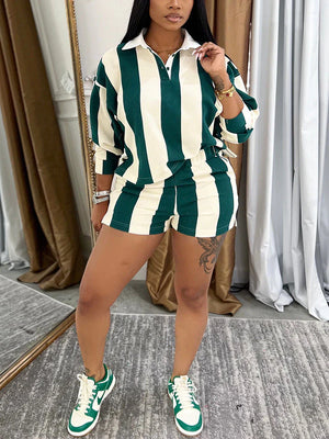 Shirt Polo Top Shorts Set