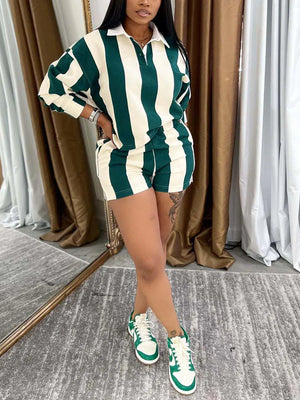Shirt Polo Top Shorts Set