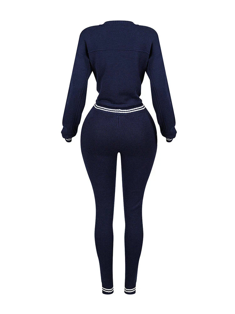 Knit 06 Graphic Top Leggings Set
