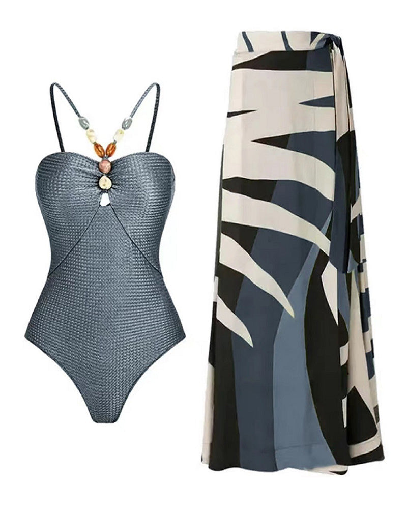 Fun In Tulum Swimsuit Set Dark-Blue-1
