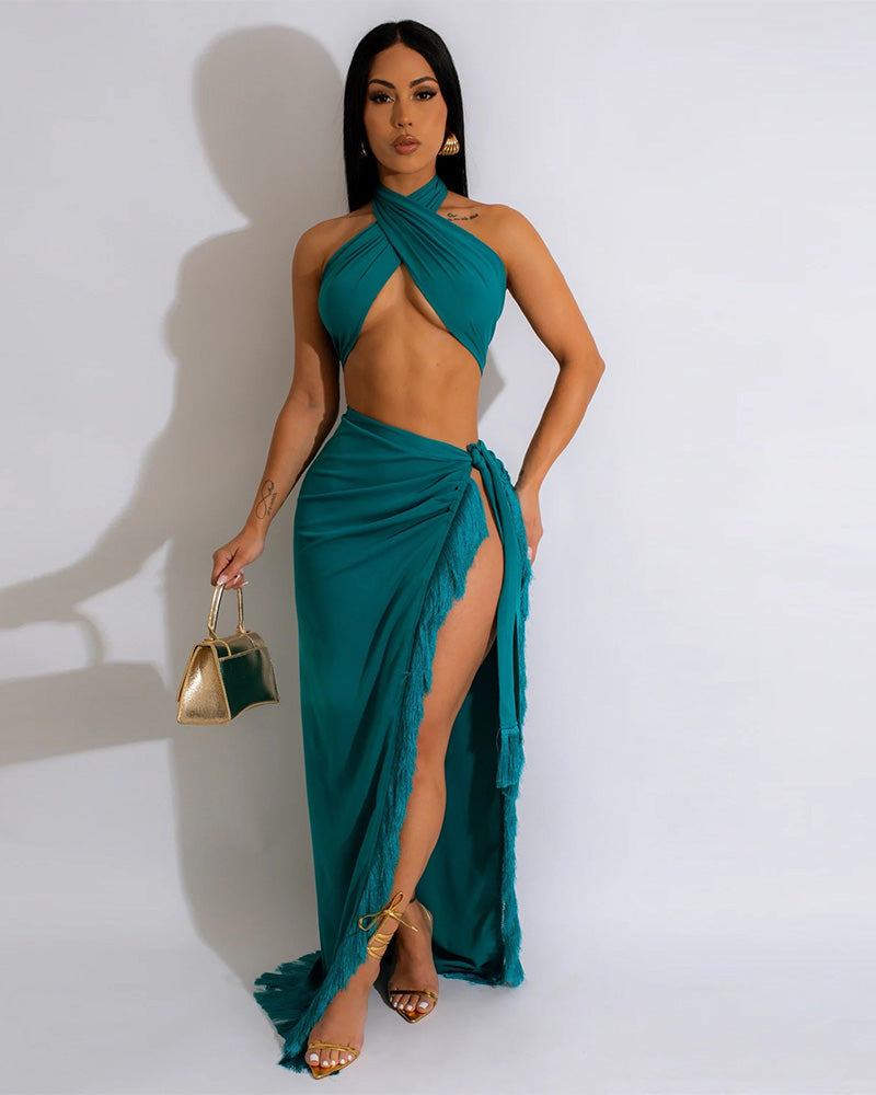 STILL YOUR BEST SKIRT SET Teal
