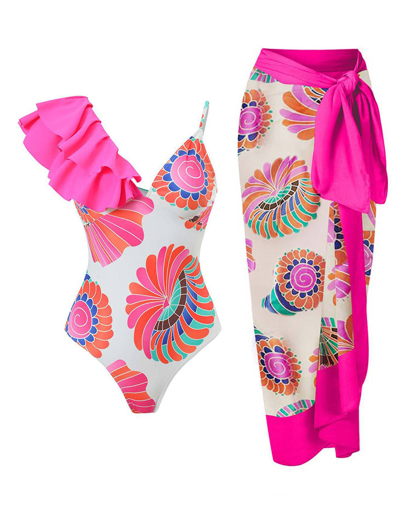 Sun Soaked Swim Set Rose-Red-412