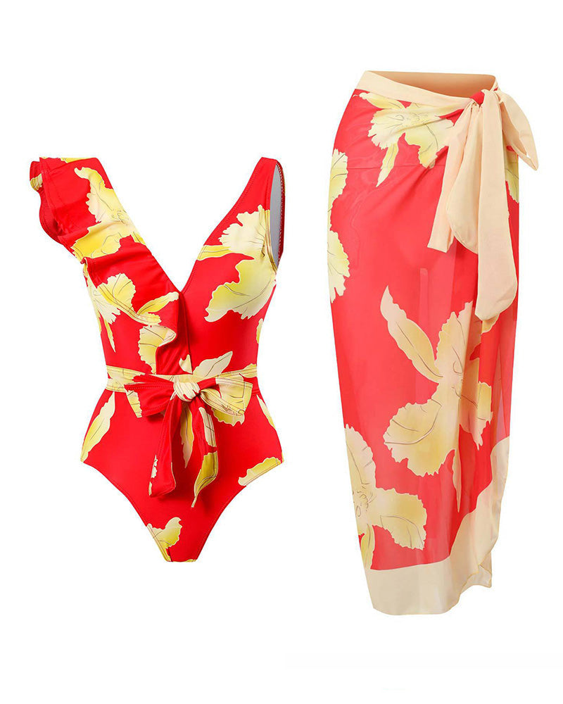 Sun Soaked Swim Set Red-412