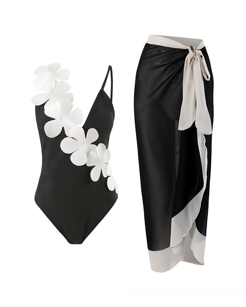 Sun Soaked Swim Set Black-412