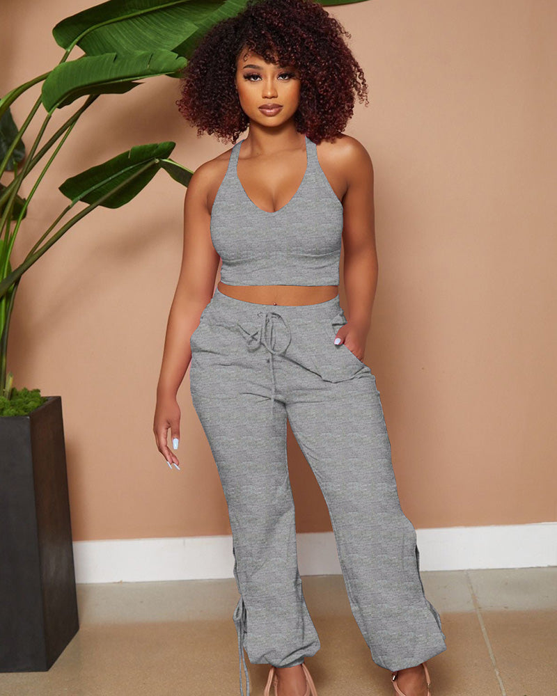 There She Goes Pant Set Gray