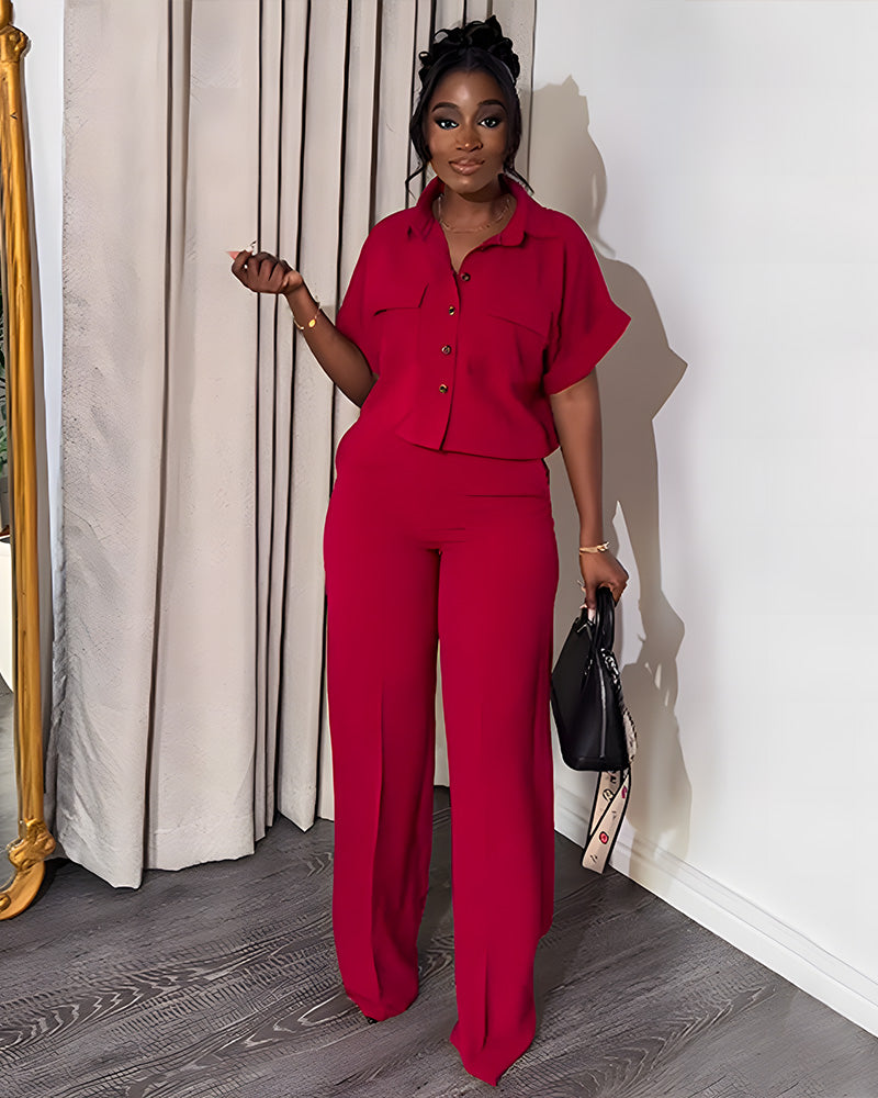 Finding Comfort Pant Set Red