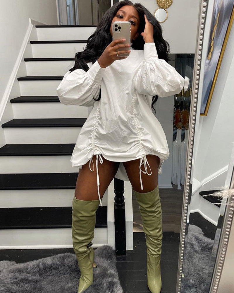 Back At It Dress White
