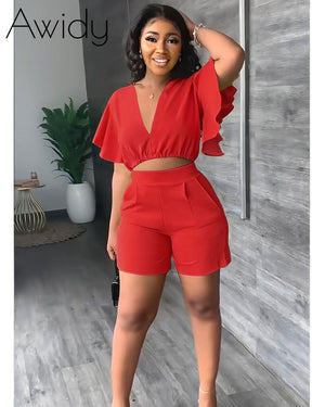Iyeshia Short Set Red