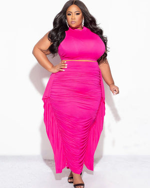 Andell Skirt Set Rose Red