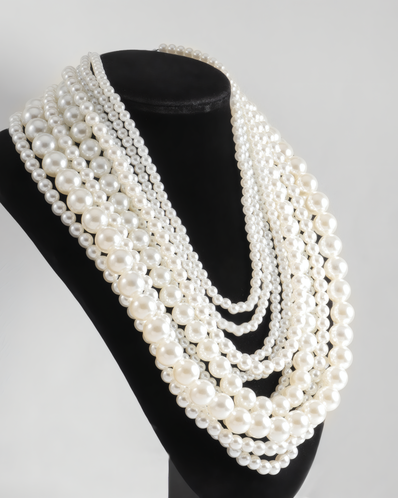 Braided Pearl Beaded Necklace