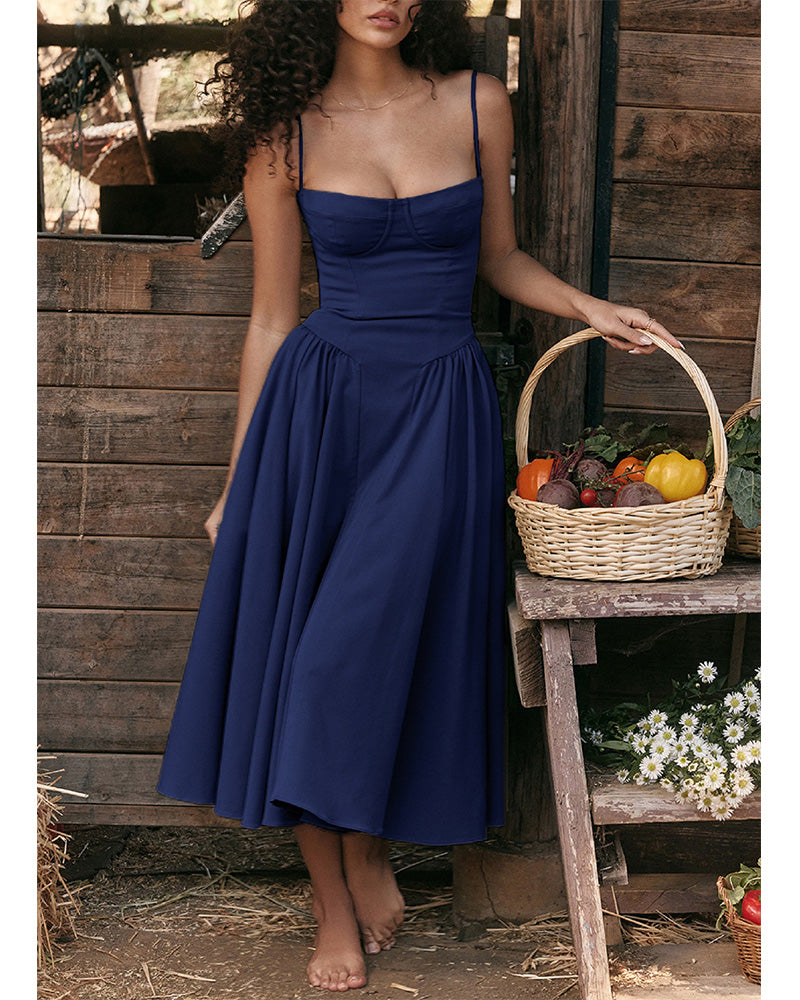 Aaria Dress Dark Blue