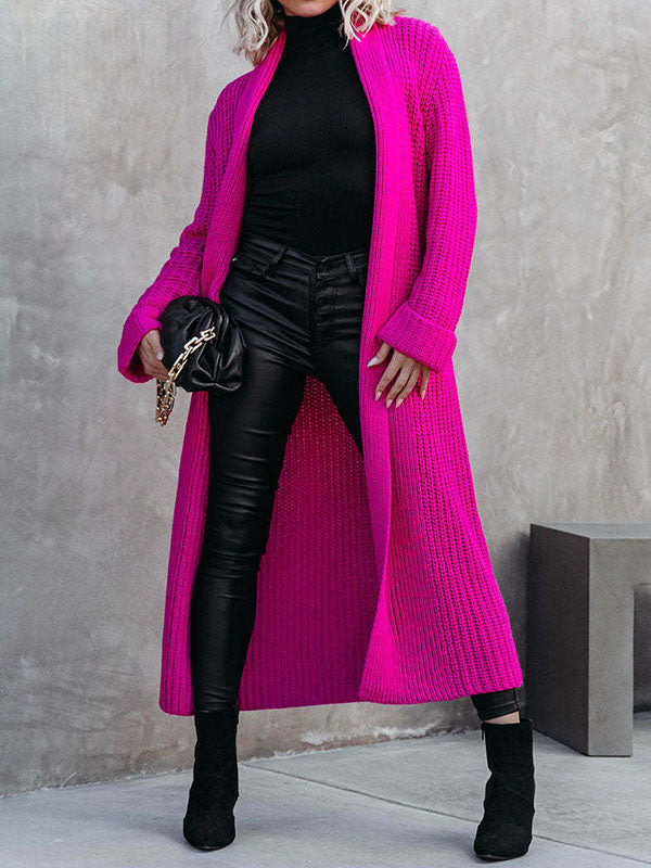 Solid Open-Front Cardigan