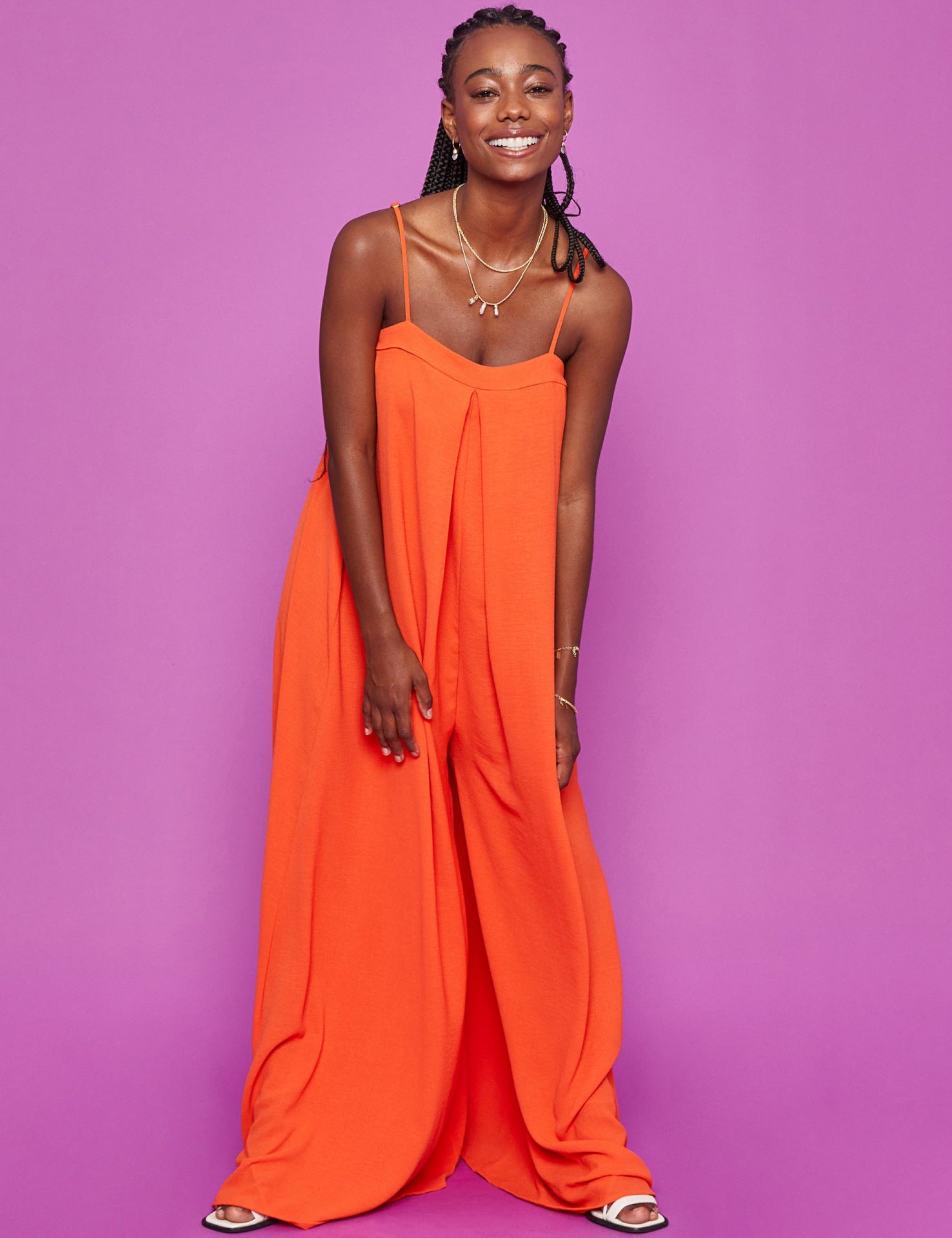 Vacay Galore Jumpsuit Orange S