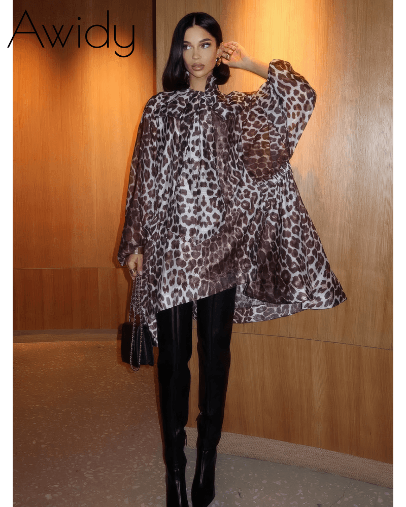 ROXY CHEETAH BLOUSE DRESS