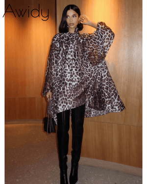 ROXY CHEETAH BLOUSE DRESS