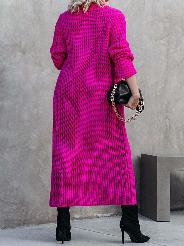 Solid Open-Front Cardigan