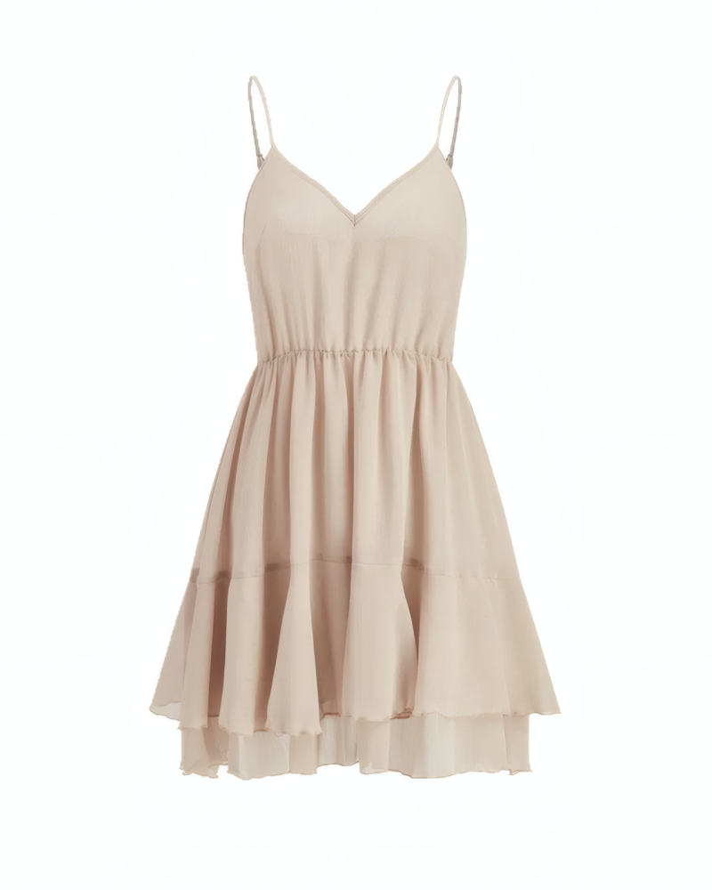 Tiered Ruffle Chiffon Mini Dress Set