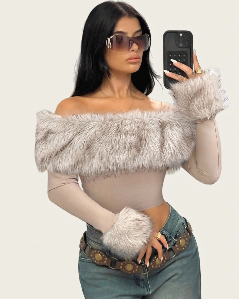 Snow Bunny Faux Fur Sweater