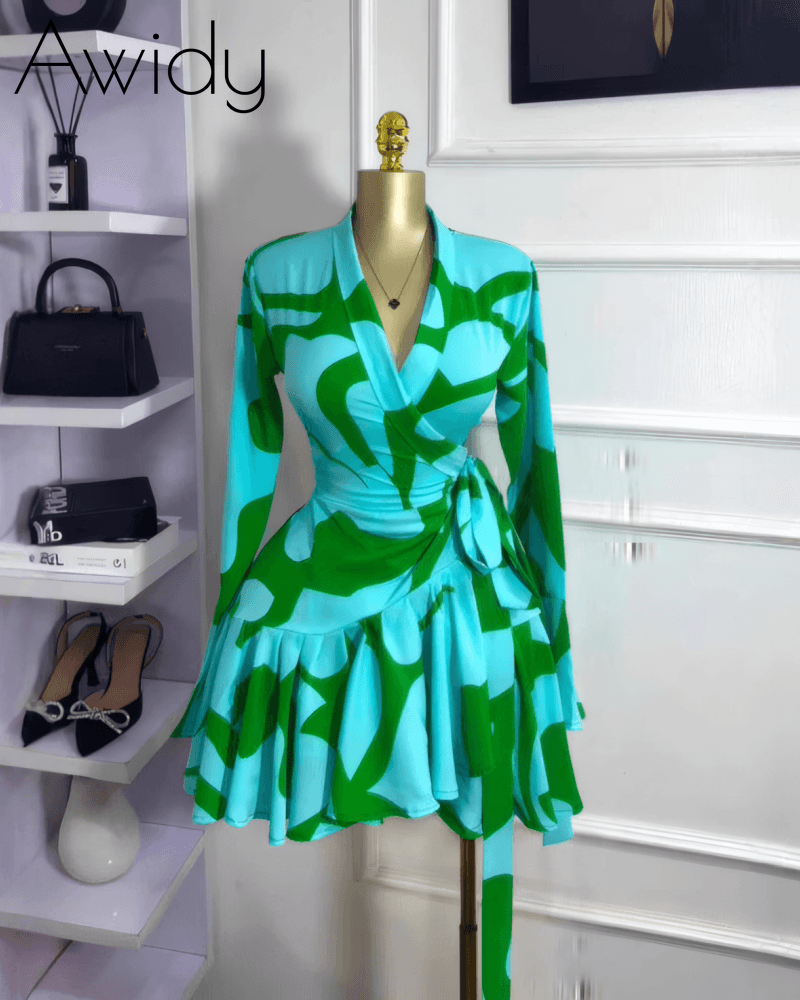 Tie-Dye Wrap Dress
