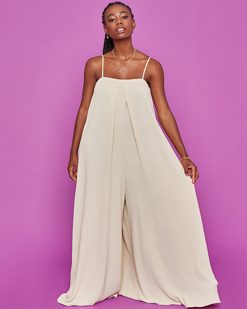 Vacay Galore Jumpsuit Cream