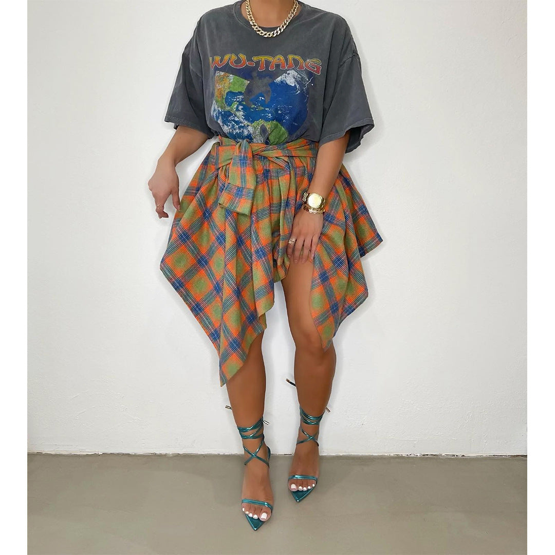 Tiffany Plaid Skirt BLUE