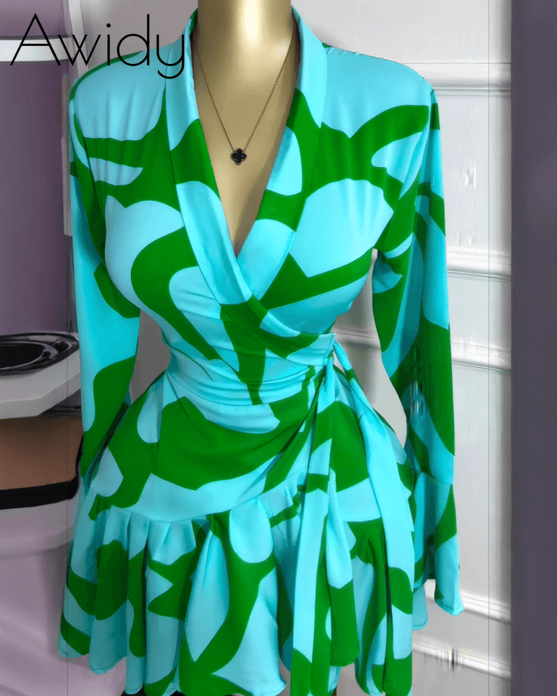 Tie-Dye Wrap Dress