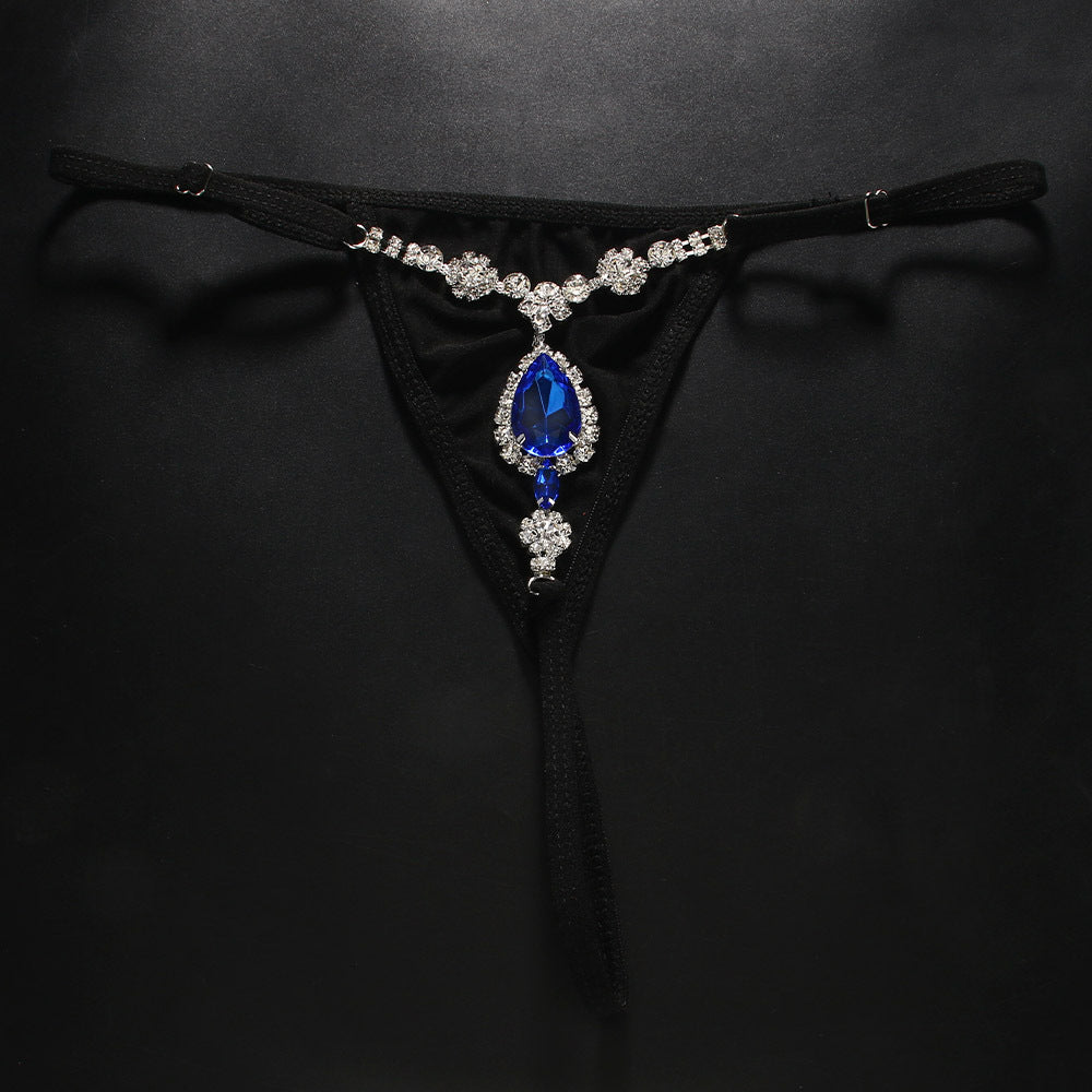 Teardrop Rhinestone Bikini Body Chain Lingerie Accessory for Festival Wear
