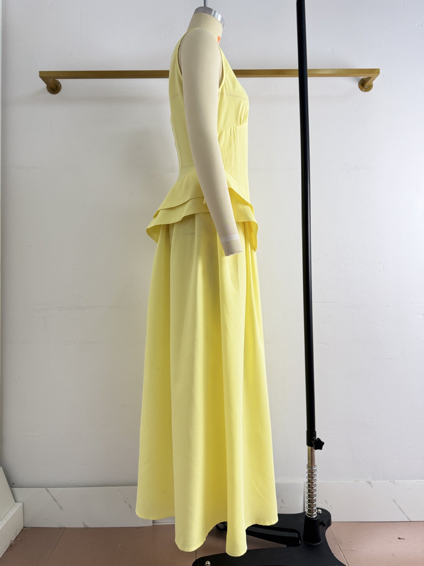 African Solid Patchwork Maxi Dress for Summer Casual