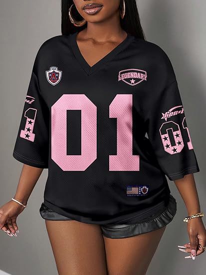 Y2K Breathable Quick-Dry Mesh V-Neck Printed Soccer Jersey