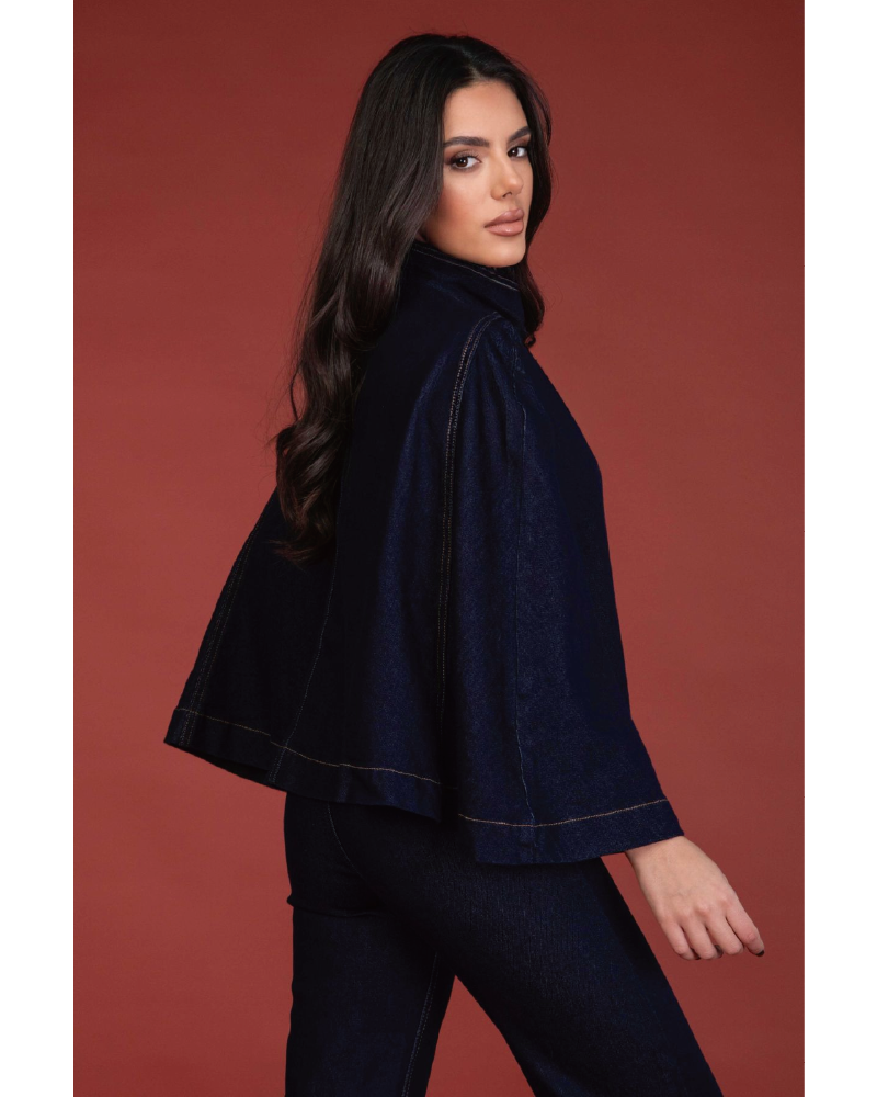 Visions Of You Denim Cape