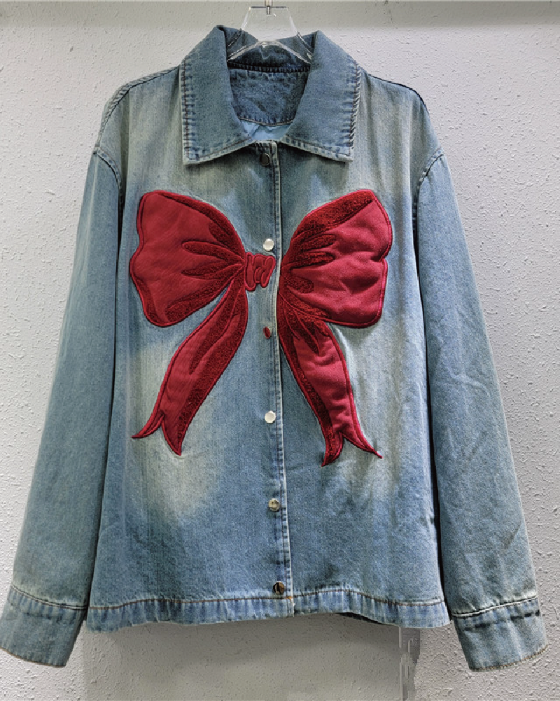 Cover Me Up Denim Jacket Blue One Size