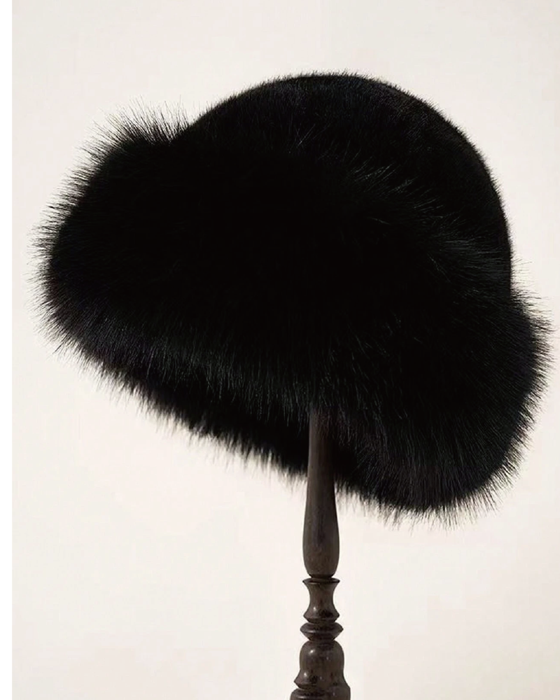 Winter Furry Hat Black