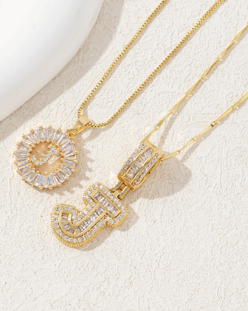 Initials Necklace 26 Letters J