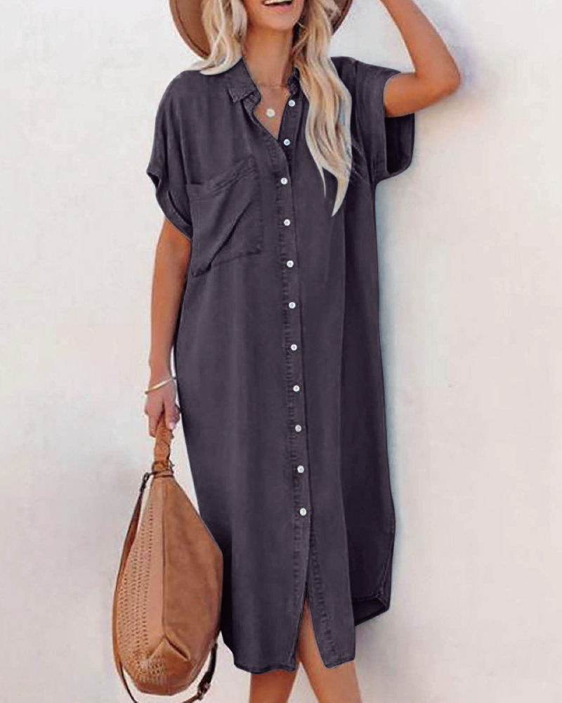 Clear Night Dress Denim Black