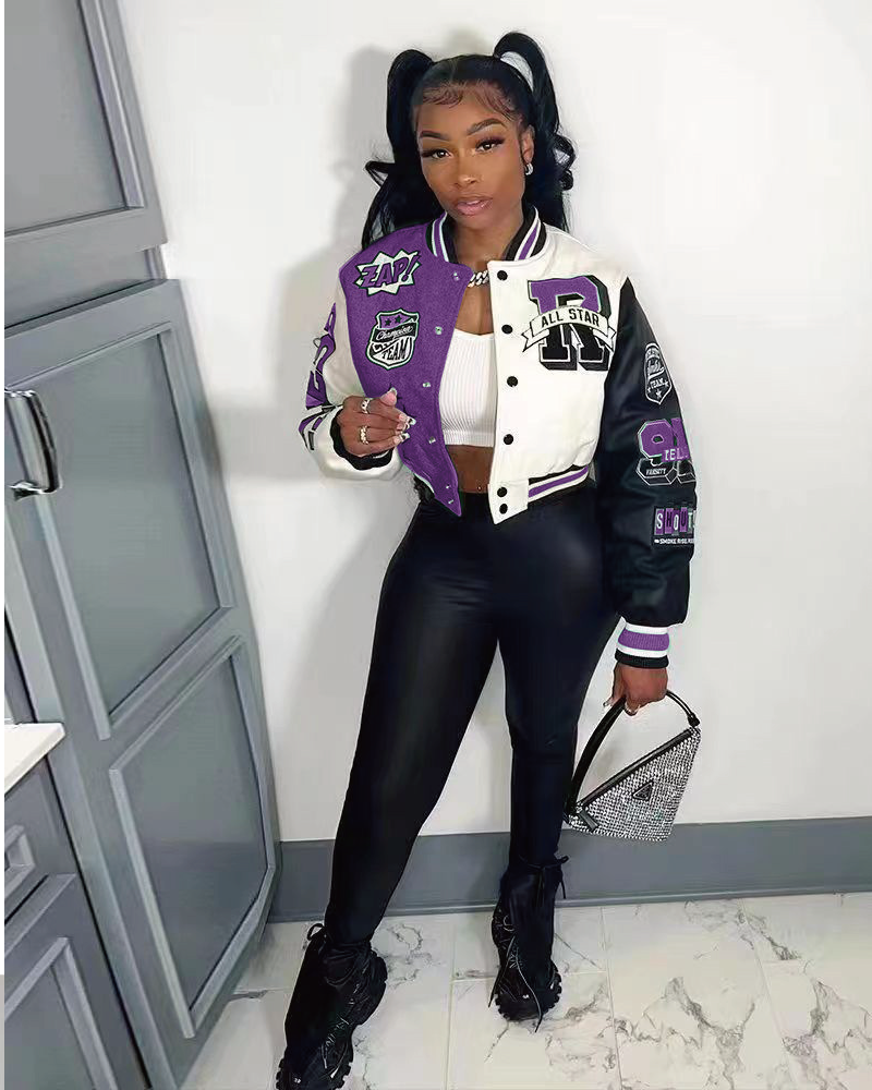 Fearless Varsity Jacket Purple