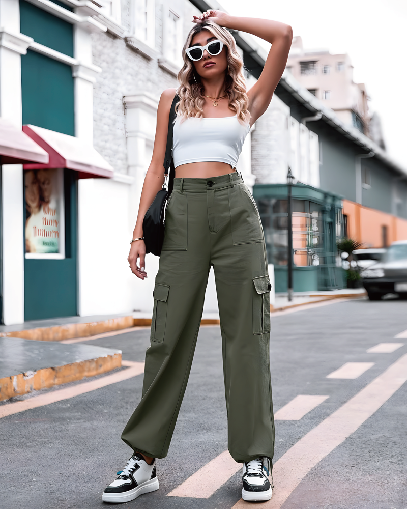 Larinda Cargo Pants Olive
