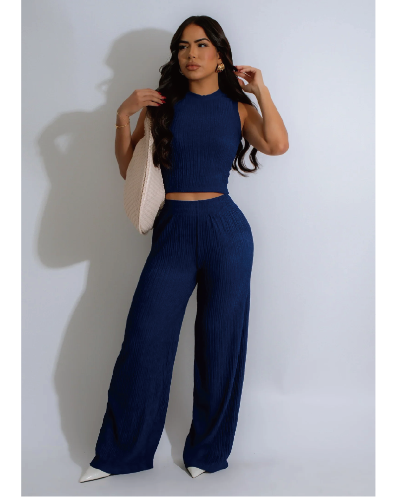 Girly Pop Pant Set Blue