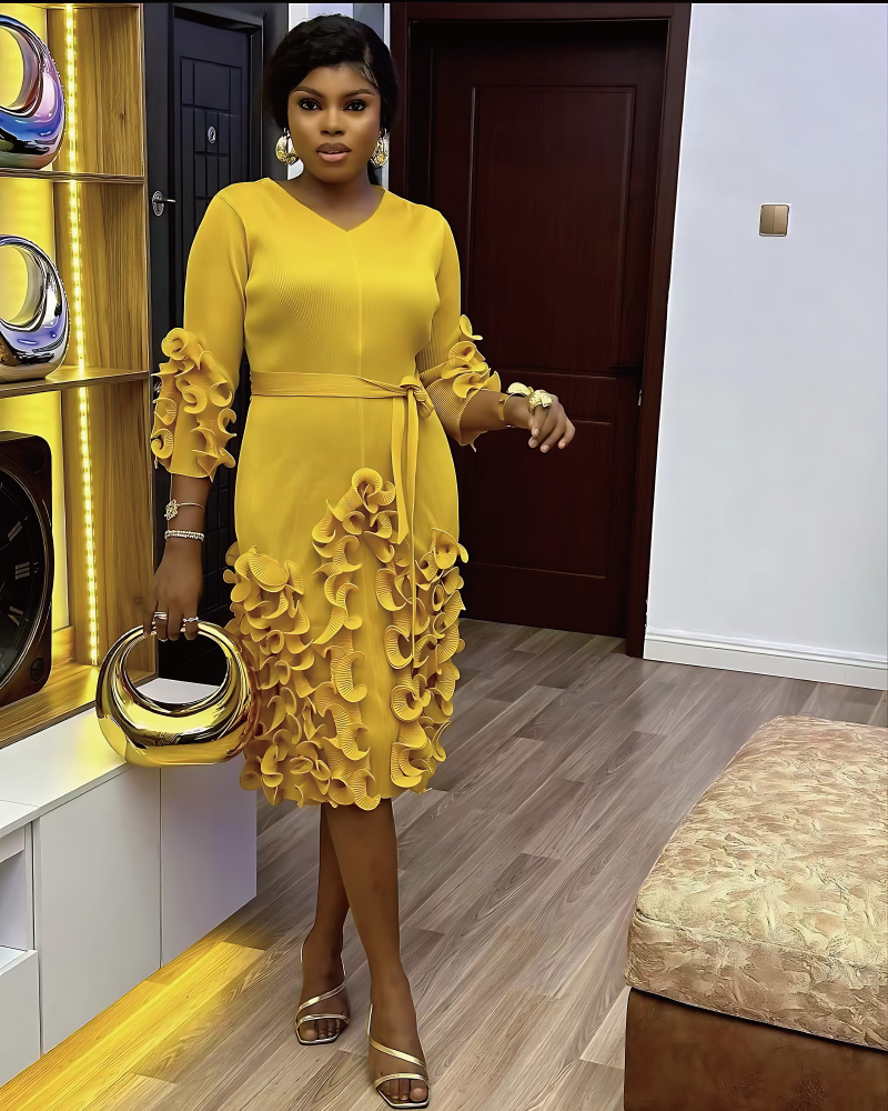 Karalynn Dress Yellow One Size Fits up to 3XL