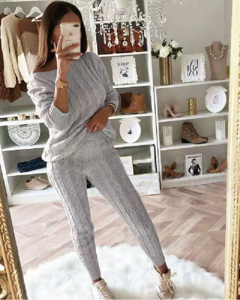 Stay Inside Pant Set Gray