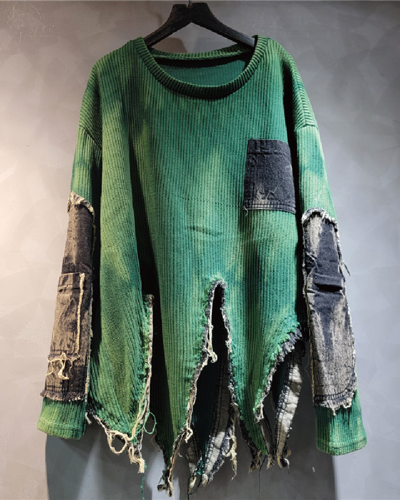 Raylee Vintage Sweater Green One size fits up to 2XL
