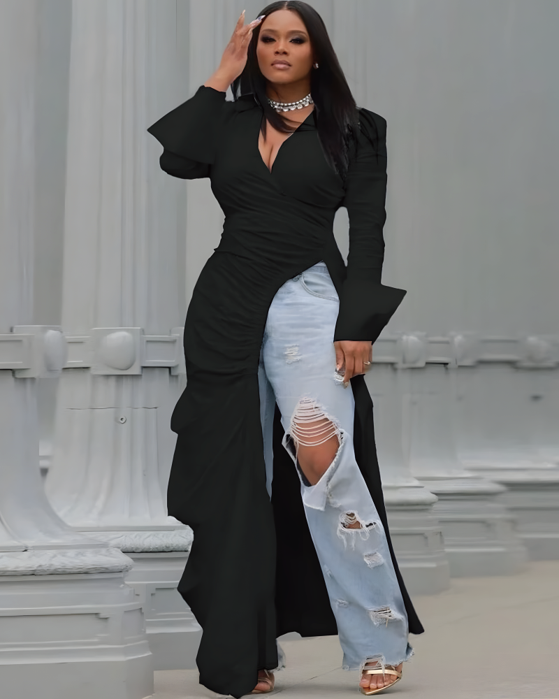 Amaze Me Tunic Dress Black
