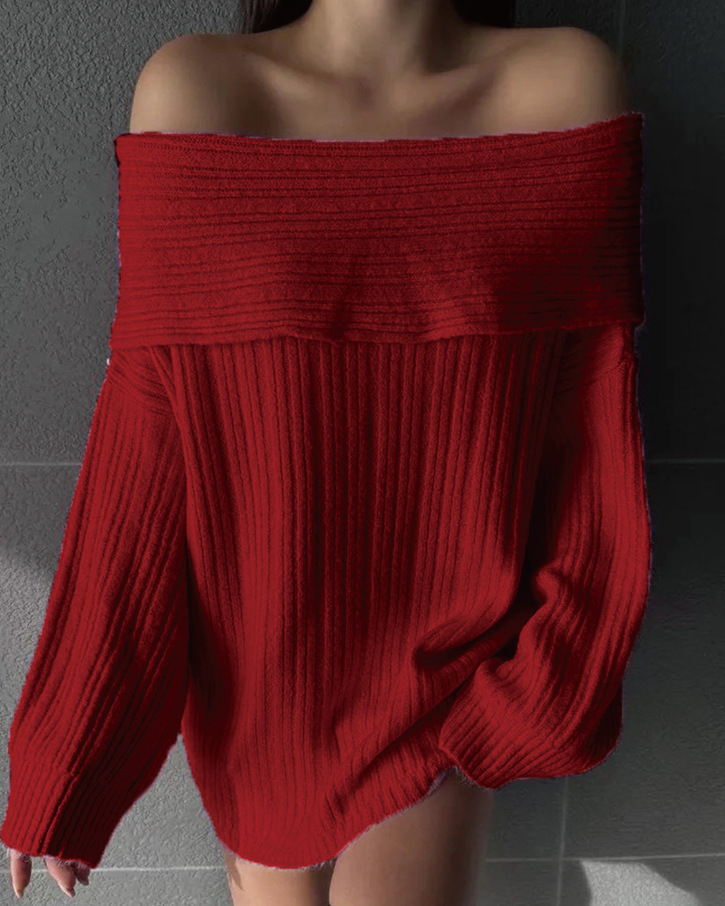 Sweater Love Dress Red
