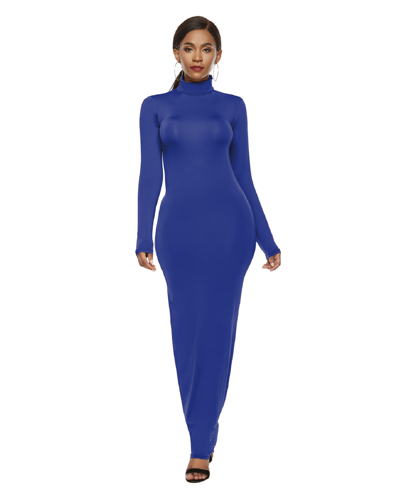 Trophy Wife Bodycon Maxi Dress LightBlue